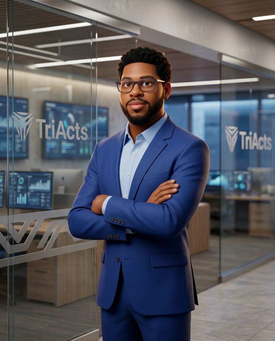 Christian Seals, The Builder — TriActs animated character portrait